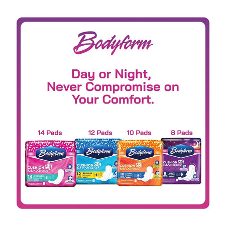 Bodyform Cushion Soft Regular Maxi Sanitary Pads With Wings, 12-Pack - Image 6