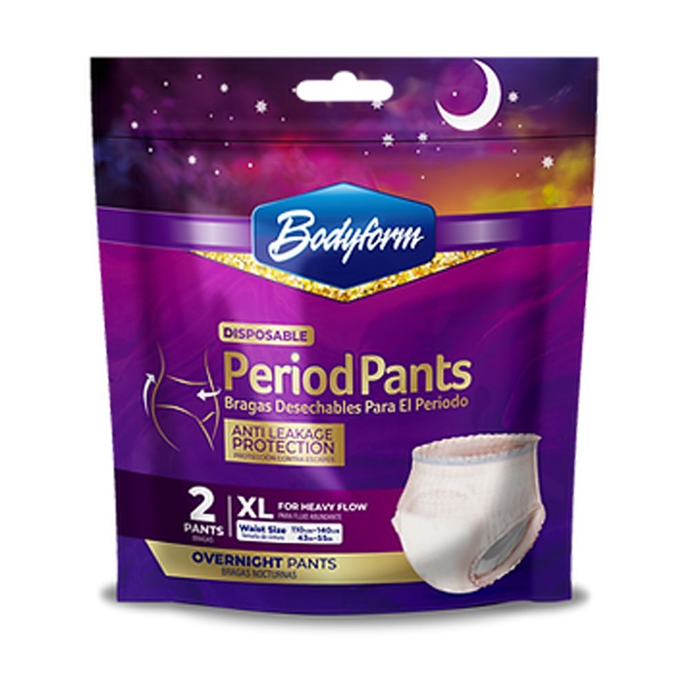 Bodyform Disposable Overnight Period Pants, XL, 2-Pack - Main Image