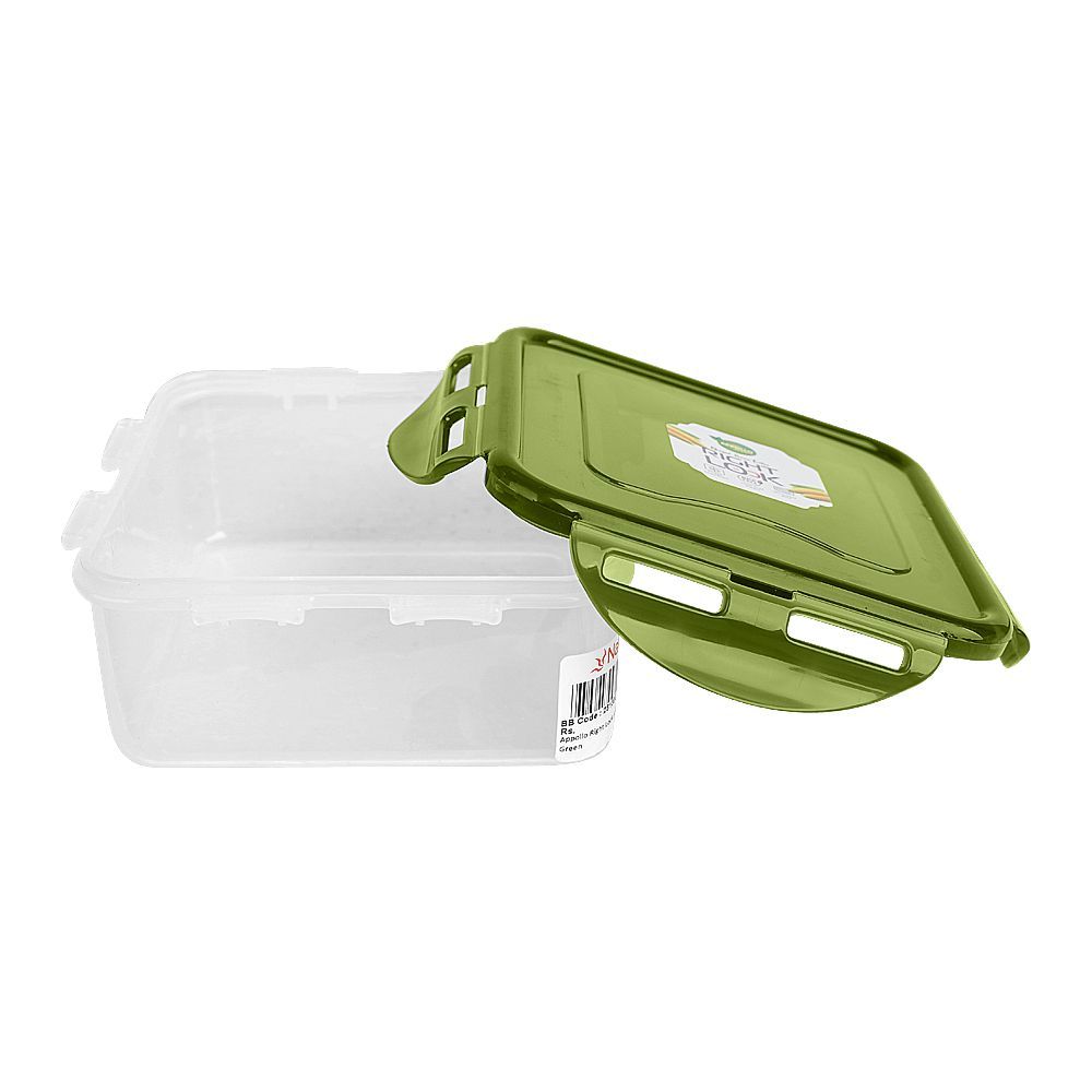 Appollo Right Lock Plastic Food Keeper, Medium, Green - Image 2