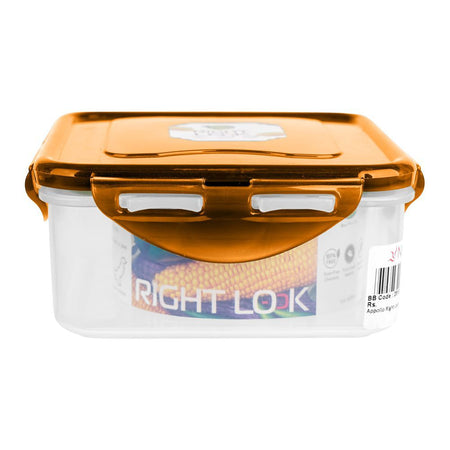 Appollo Right Lock Plastic Food Keeper, Medium, Orange - Main Image