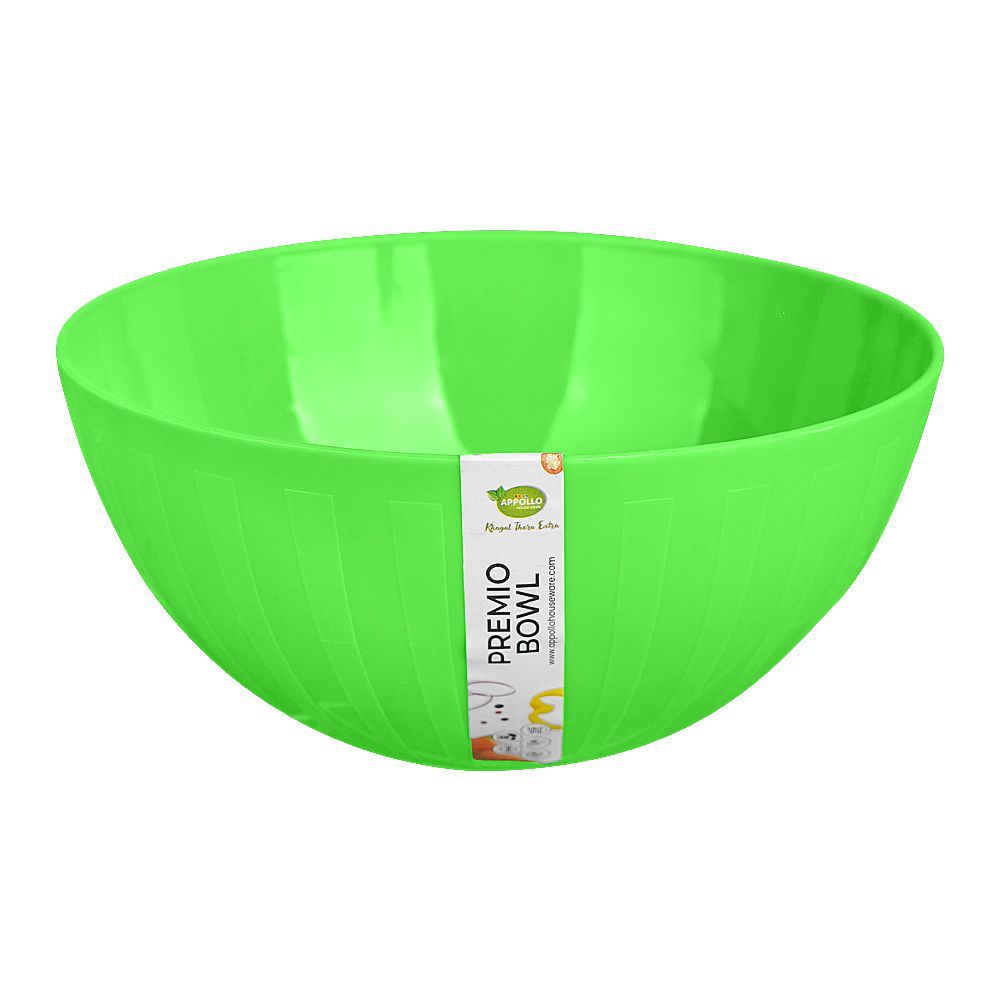 Appollo Premio Plastic Bowl, BPA-Free, Medium, Green - Main Image