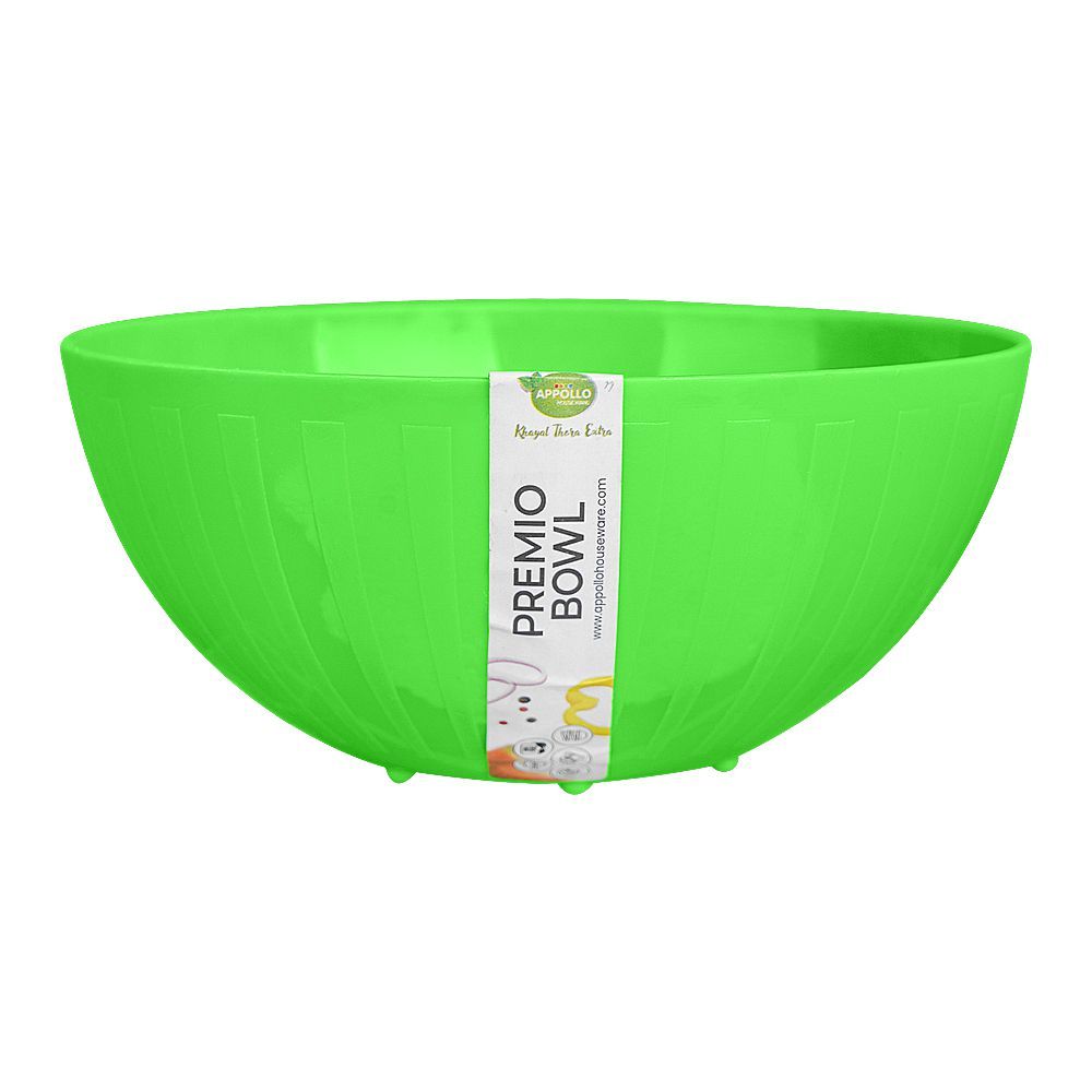 Appollo Premio Plastic Bowl, BPA-Free, Small, Green - Image 2