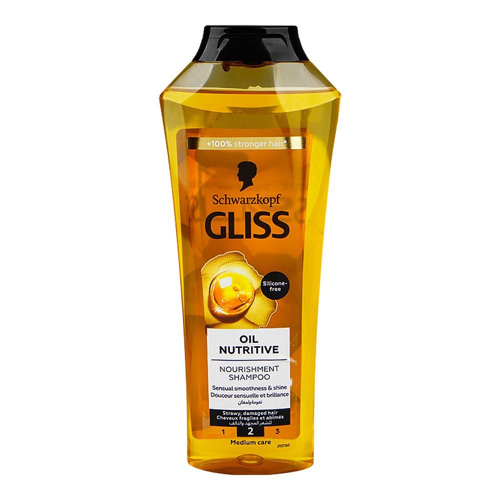 Schwarzkopf Gliss Oil Nutritive Nourishment Shampoo, For Damaged Hair, 400ml - Main Image