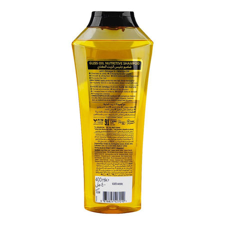 Schwarzkopf Gliss Oil Nutritive Nourishment Shampoo, For Damaged Hair, 400ml - Image 2