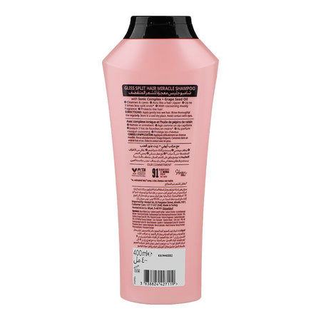 Schwarzkopf Gliss Split Hair Miracle Sealing Shampoo, For Damaged & Split Hair, 400ml - Image 2