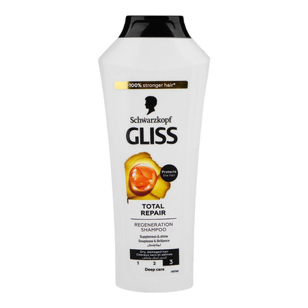 Schwarzkopf Gliss Total Repair Regeneration Shampoo, For Dry & Damaged Hair, 400ml - Main Image