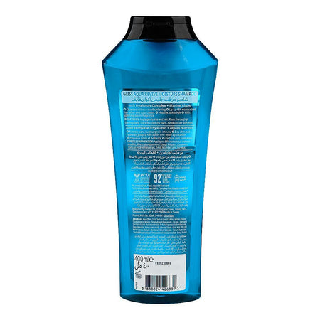 Schwarzkopf Gliss Aqua Revive Moisture Shampoo, For Normal To Dry Hair, 400ml - Image 2