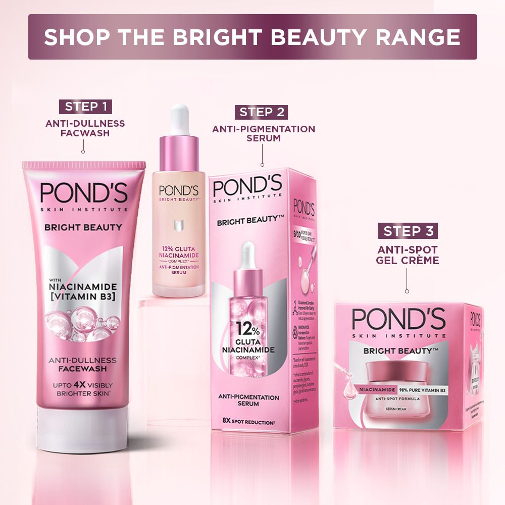 Pond's Bright Beauty Anti-Dullness Face Wash With Niacinamide & Vitamin B3, 50g - Image 8