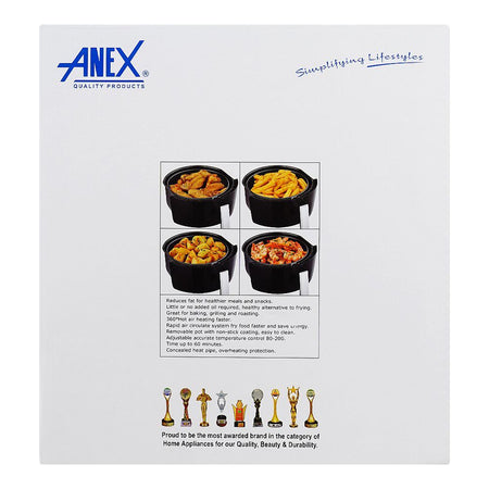 Anex Deluxe Air Fryer, 1400W, Black, AG-2019 - Image 6