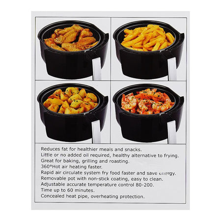 Anex Deluxe Air Fryer, 1400W, Black, AG-2019 - Image 7