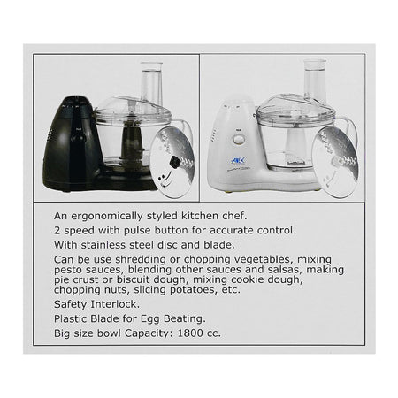 Anex Deluxe Kitchen Chef, 500W, White, AG-1141 - Image 5