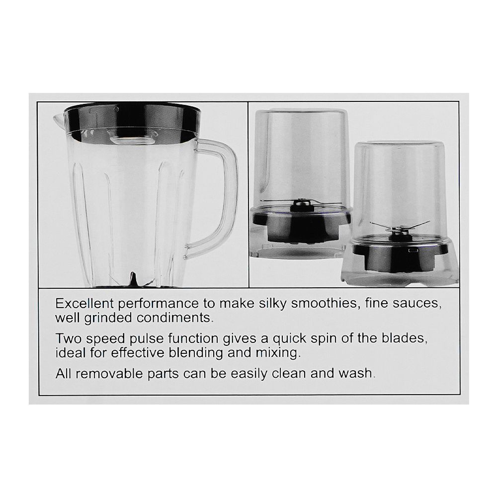 Anex Deluxe Blender & Grinder, 300W, Grey, AG-6044 - Image 4