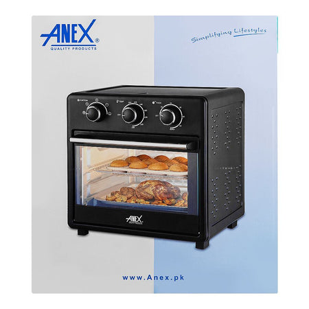 Anex Deluxe Air Fryer, 1200W, Black, AG-2121 - Image 3