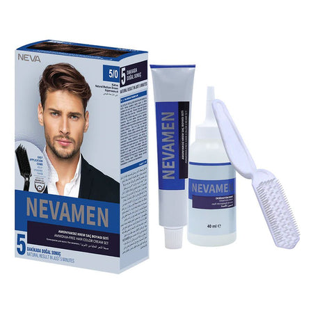 Neva Men Hair Color, 80ml, Natural Medium Brown - Main Image