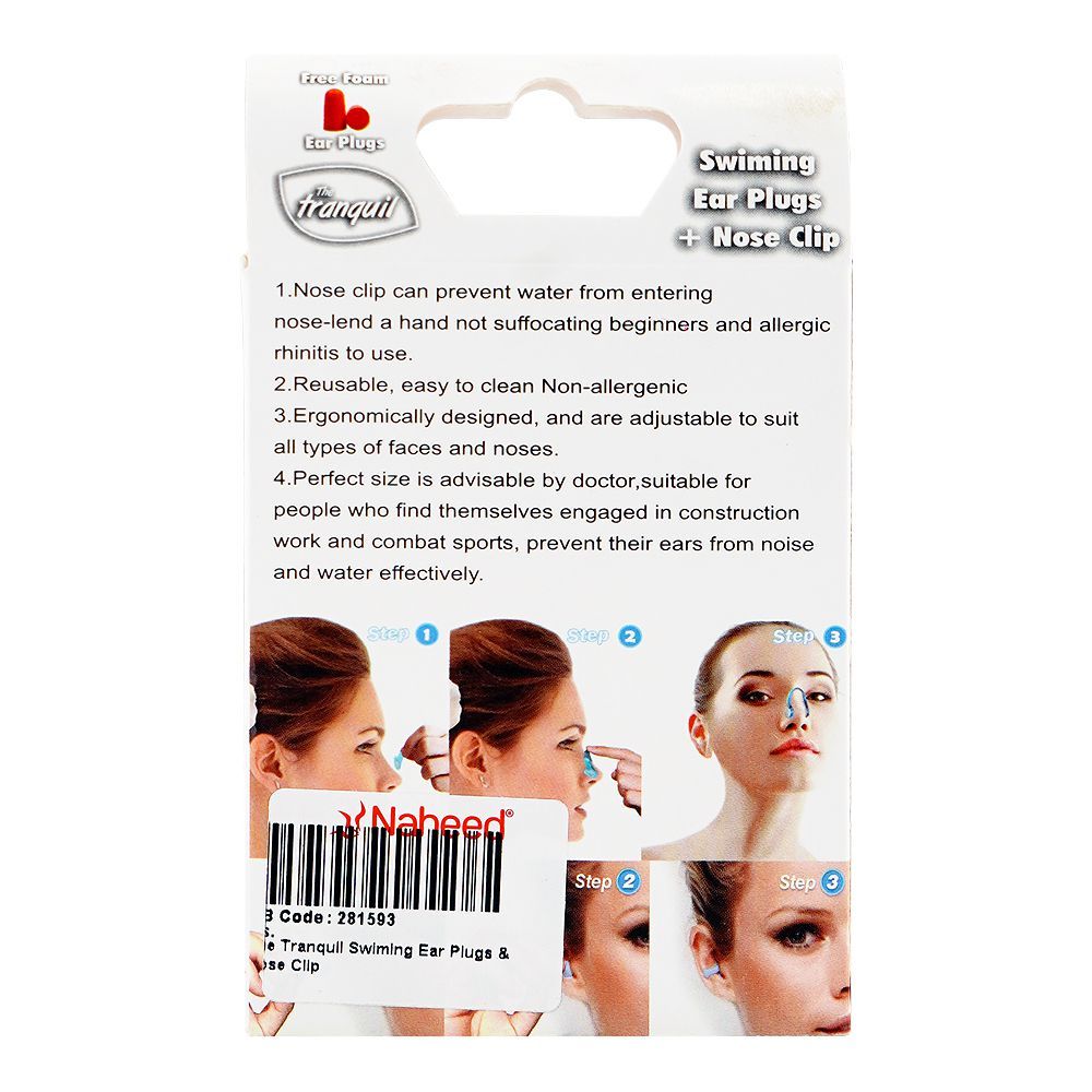 The Tranquil Swimming Ear Plugs & Nose Clip, For All Ages - Image 4