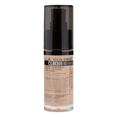 L.A. Girl Radiant Liquid Foundation, 28.5ml, CLM389 Medium Beige - Image 2