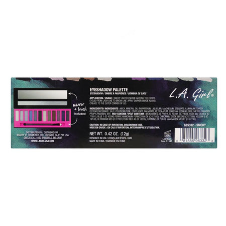 L.A. Girl Beauty Brick Eyeshadow Palette, 12 Shades, GES332 Smoky - Image 3