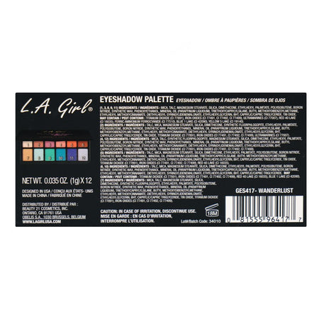 L.A. Girl Fanatic Eyeshadow Palette, 12 Shades, GES417 Wanderlust - Image 3