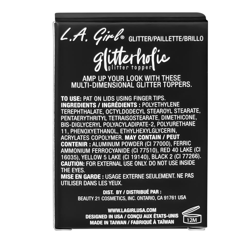 L.A. Girl Glitterholic Glitter Topper, 1.2g, GGP454 Frenzy - Image 3