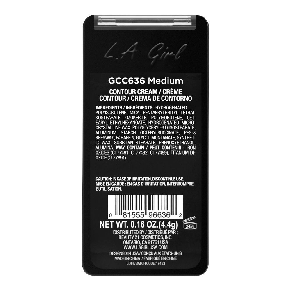 L.A. Girl Pro. Contour Cream, Highlighter & Contour, GCC636 Medium - Image 4