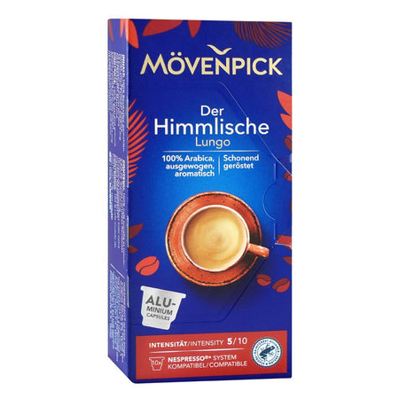 Movenpick Der Himmlische Lungo Coffee Pods, 10-Pods, 55g - Main Image