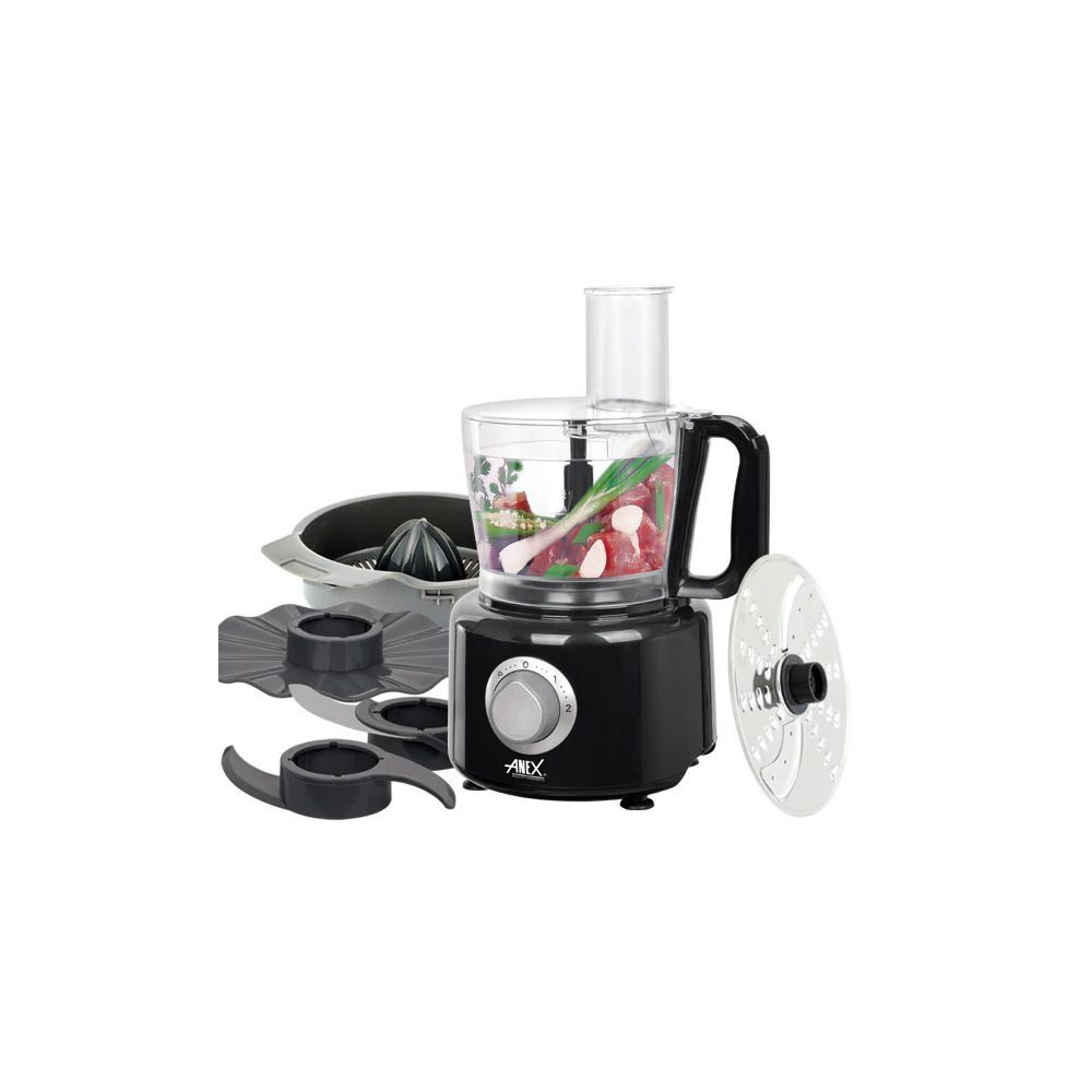 Anex Deluxe Chopper, 800W, 1200ml Plastic Bowl, Black, AG-3144 - Main Image