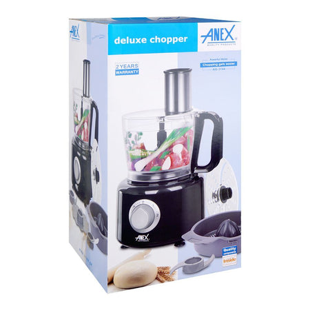 Anex Deluxe Chopper, 800W, 1200ml Plastic Bowl, Black, AG-3144 - Image 4