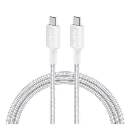 Anker 322 USB-C To USB-C Cable, 60W, 6FT, Braided White, A81F6H21 - Main Image