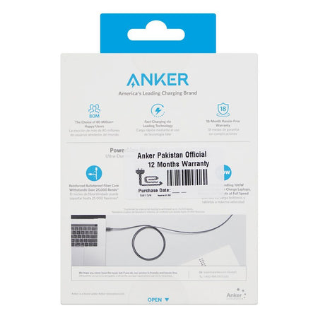 Anker 2.0 Power Line III USB-C To USB-C Cable, 100W, 6FT, Black, A8856H11 - Image 3