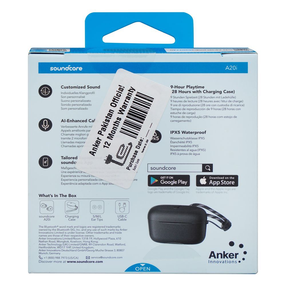 Anker Soundcore A20I True Wireless Earbuds, Black, A3948H12 - Image 3