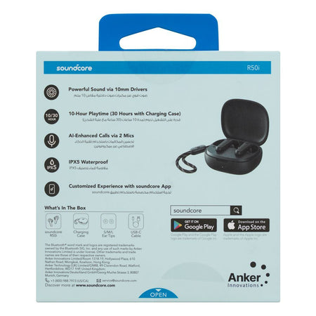 Anker Soundcore R50I True Wireless Earbuds, Black, A3949H12 - Image 3