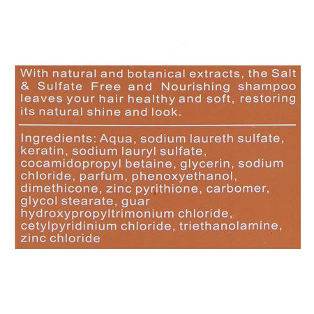 Keratin Nutrition Moisturizing & Smooth Shampoo, 900ml - Image 3