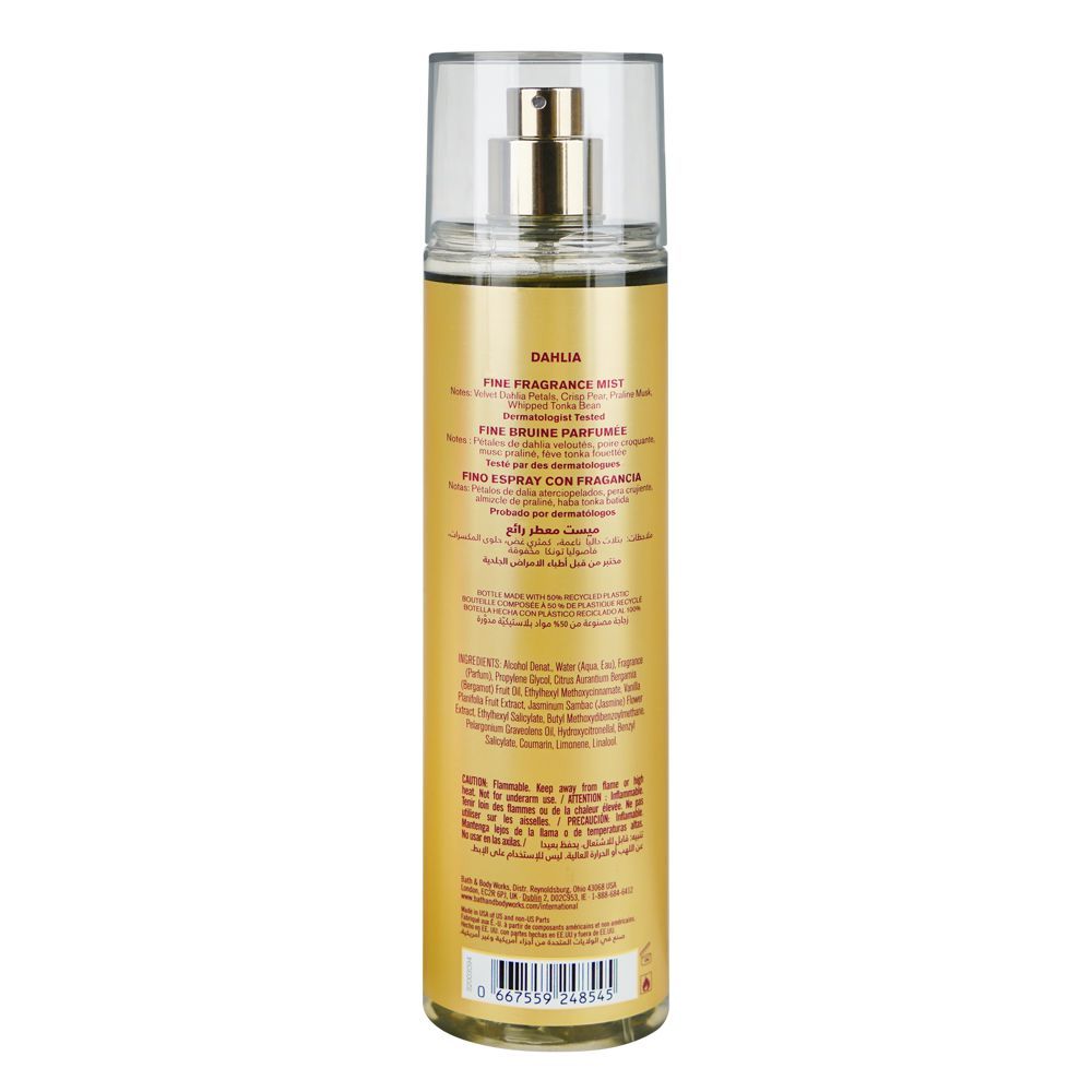 Bath & Body Works Dahlia Fine Fragrance Mist, For Women, 236ml - Image 2