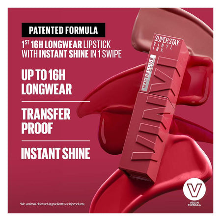 Maybelline New York Superstay Vinyl Ink Longwear No-Budge Liquid Lipstick, 155 Upbeat - Image 6