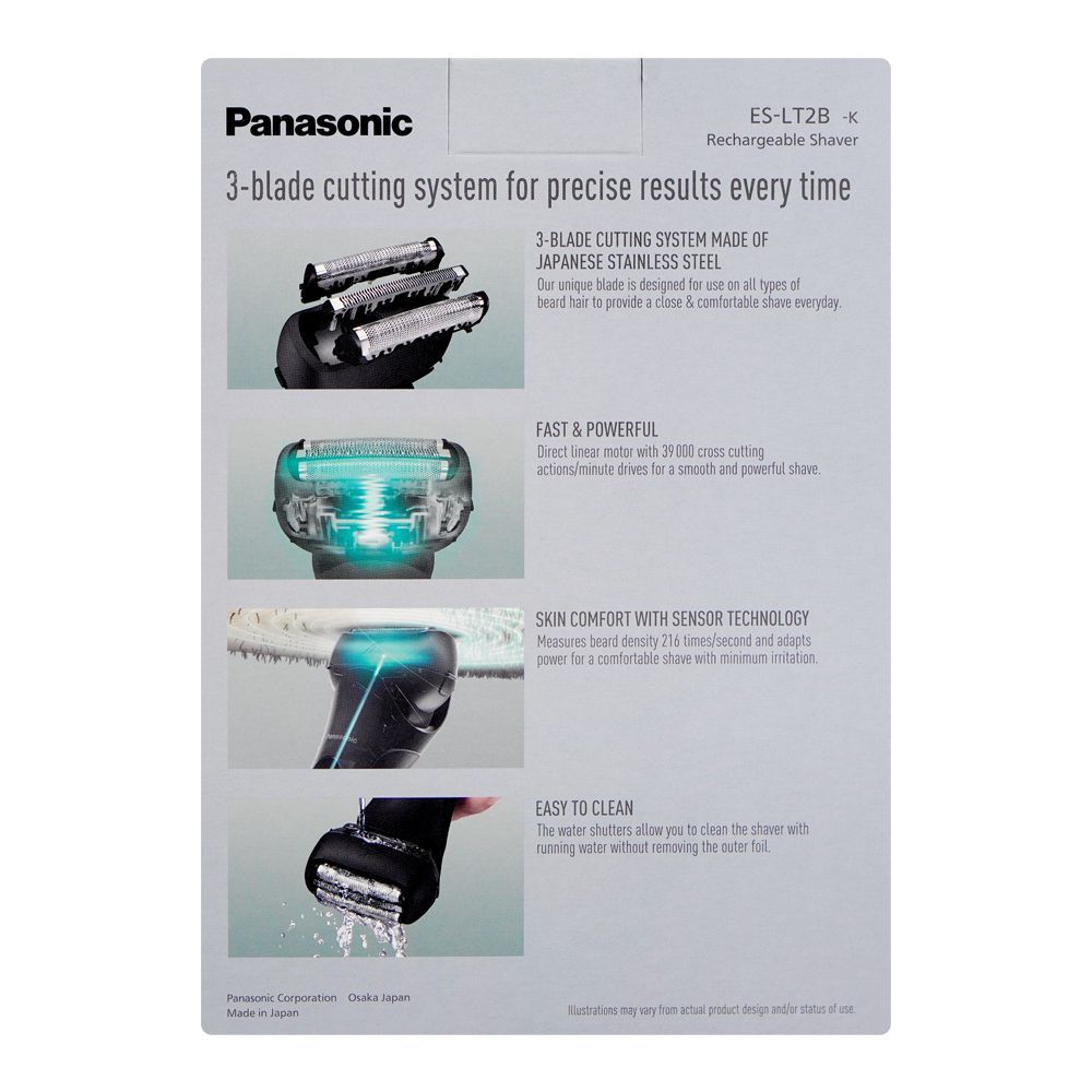 Panasonic Wet & Dry Rechargeable Shaver, ES-LT2B-K - Image 3
