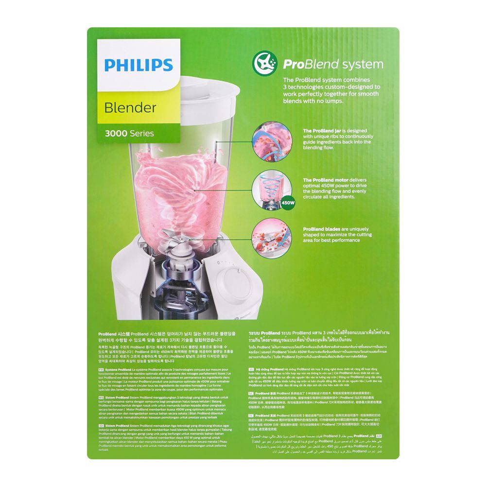 Philips 3000 Series Blender, 450W, 1900ml Capacity, HR2041/16 - Image 4