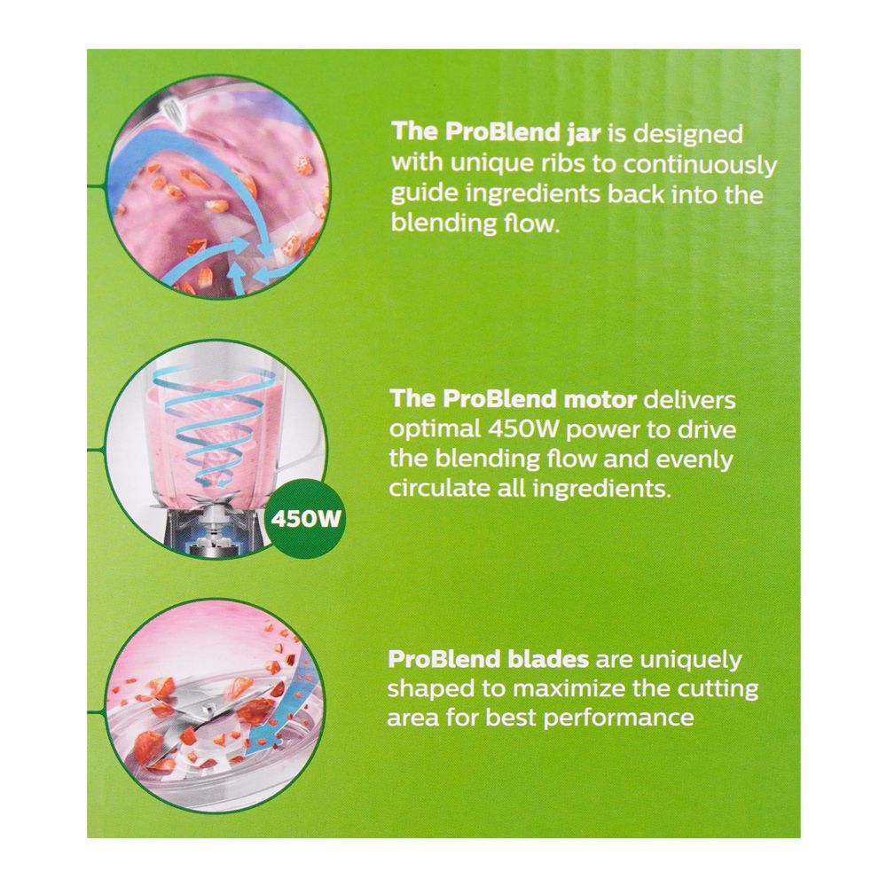 Philips 3000 Series Blender, 450W, 1900ml Capacity, HR2041/16 - Image 5