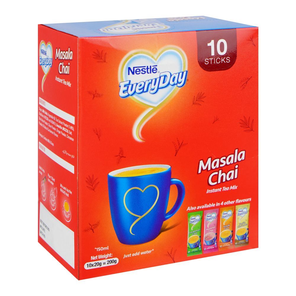 Nestle Everyday Masala Chai, Instant Tea Mix, 10-Sachets, 20g Each - Main Image
