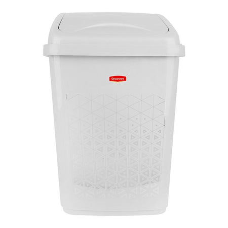 Eco Plastic Dustbin With Lid, 26000ml, Off-white - Image 2