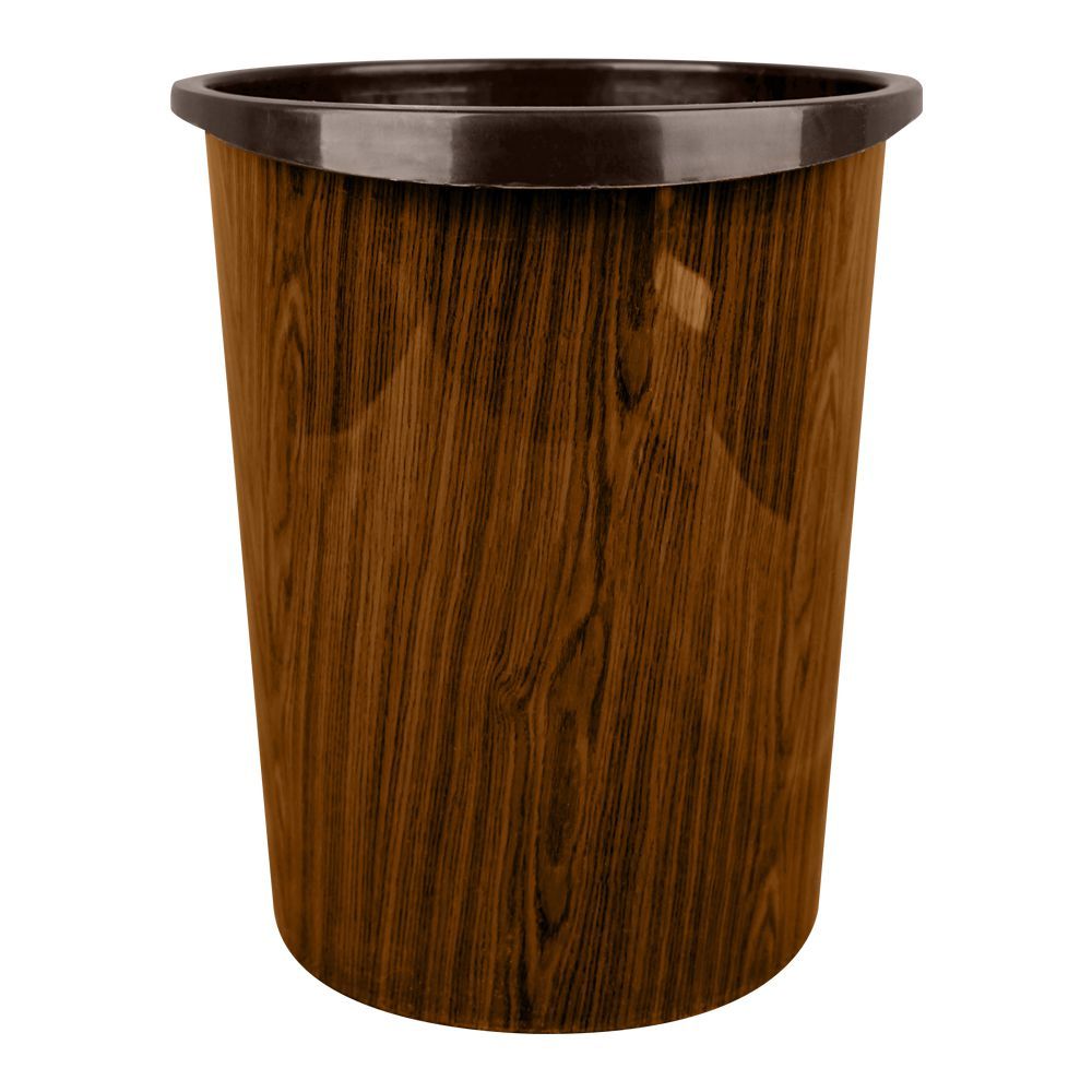 Graceware Plastic Curve Dustbin, 7500ml, Brown - Image 2