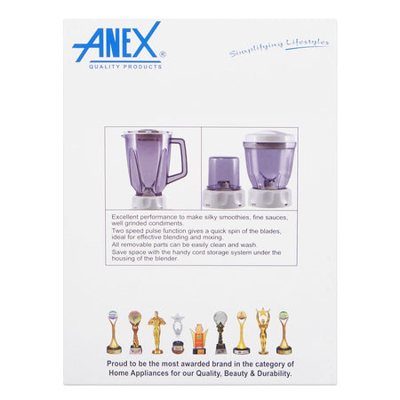 Anex Deluxe Blender & Grinder, 300W, Black, AG-695 UB - Image 3