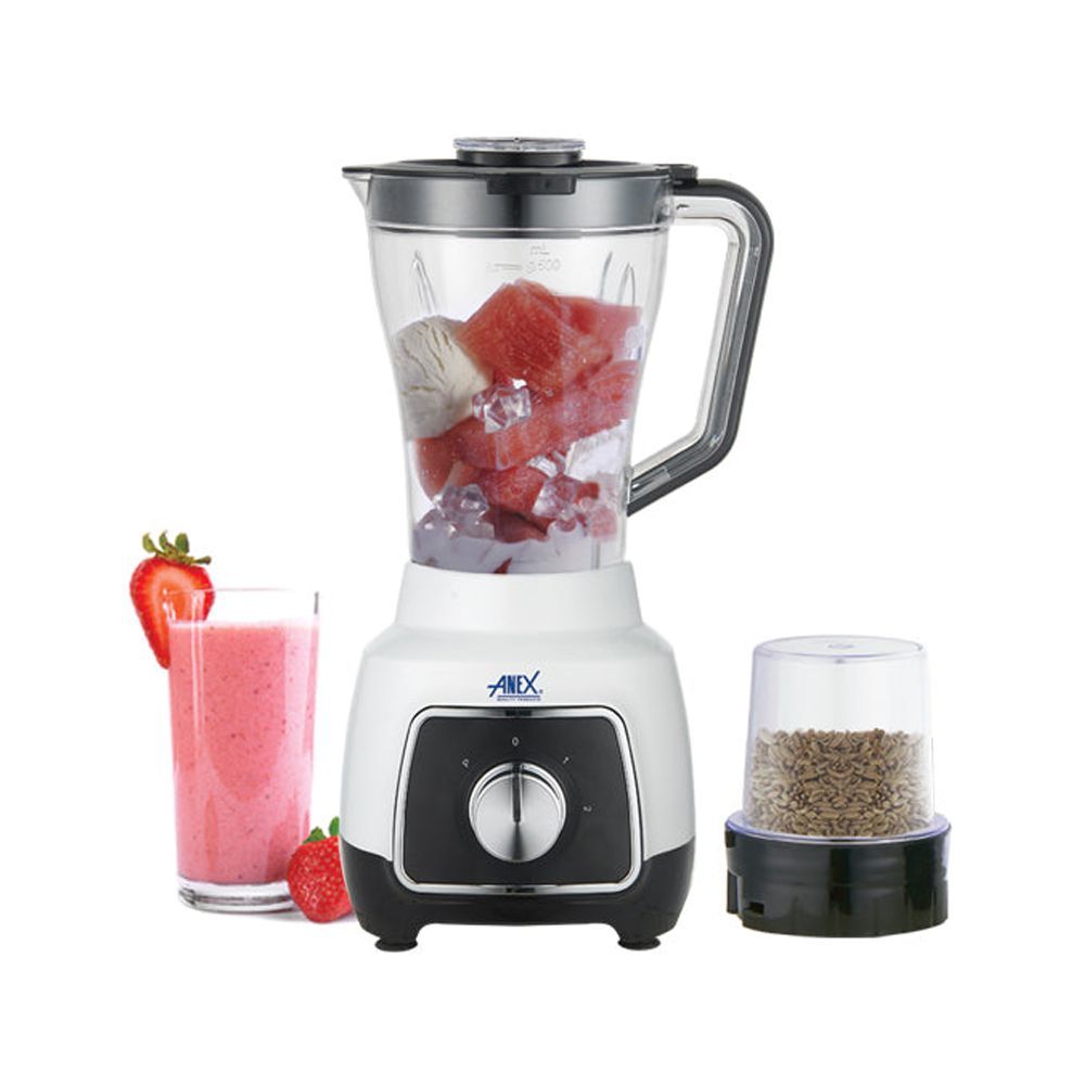 Anex Deluxe Blender & Grinder, 600W, 1500ml Jar, White, AG-6134UB - Main Image
