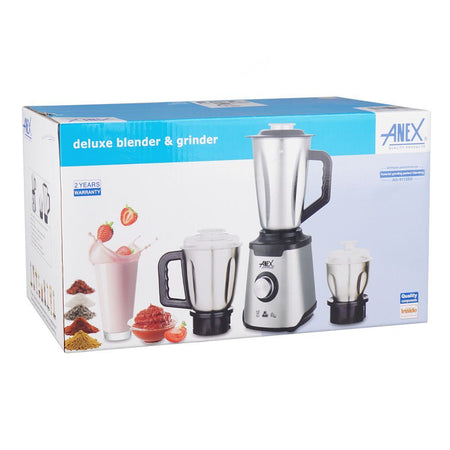 Anex Deluxe Stainless Steel Blender & Grinder, 600W, 1500ml Jar, AG-6133SS - Image 2