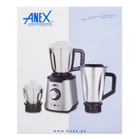 Anex Deluxe Stainless Steel Blender & Grinder, 600W, 1500ml Jar, AG-6133SS - Image 3