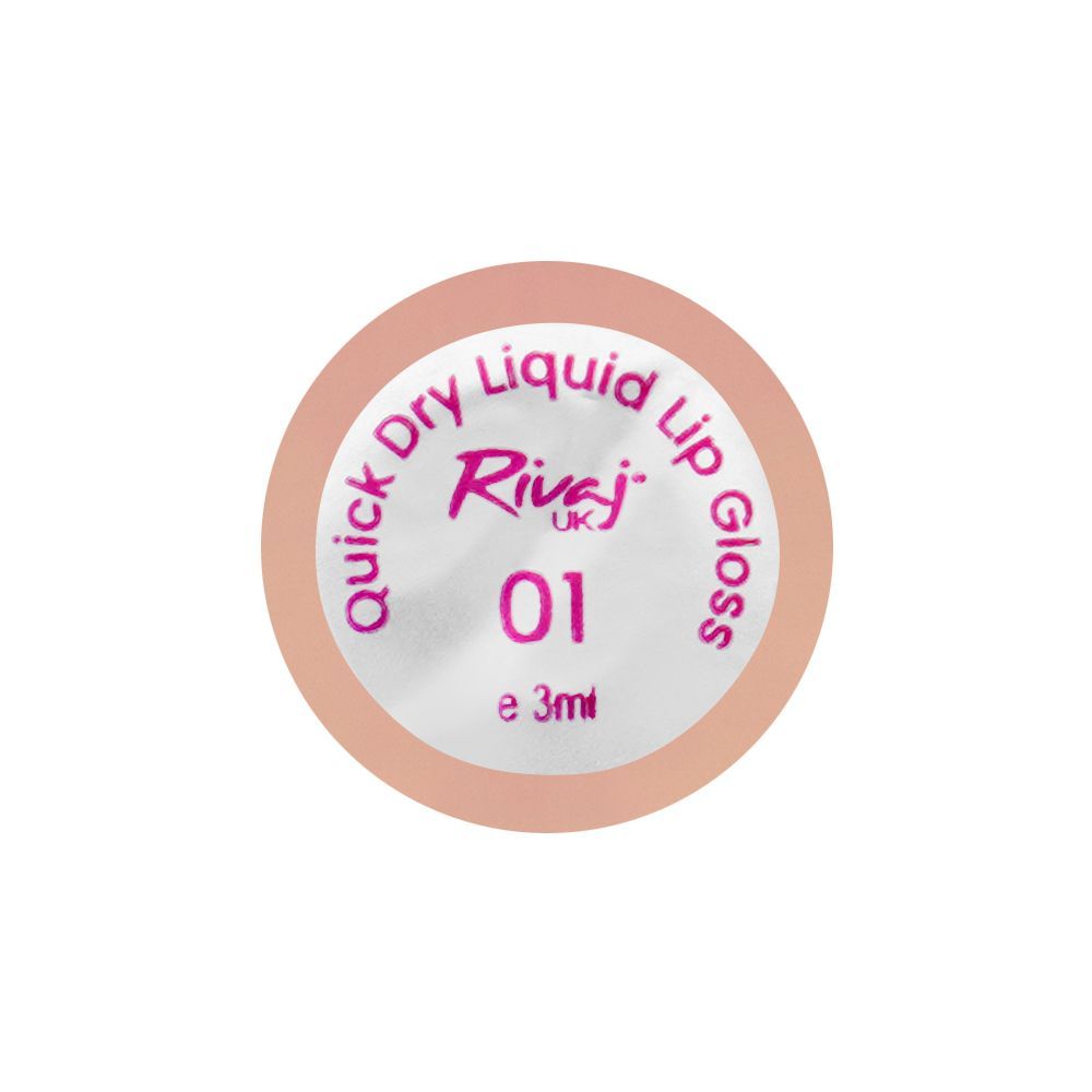 Rivaj UK Quick Dry Waterproof Liquid Lip Gloss, 3ml, No. 01 - Image 3