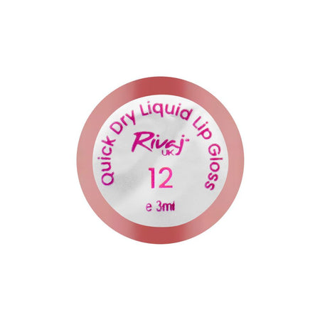 Rivaj UK Quick Dry Waterproof Liquid Lip Gloss, 3ml, No. 12 - Image 3