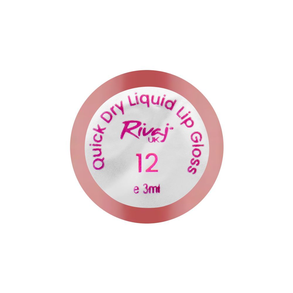 Rivaj UK Quick Dry Waterproof Liquid Lip Gloss, 3ml, No. 12 - Image 3
