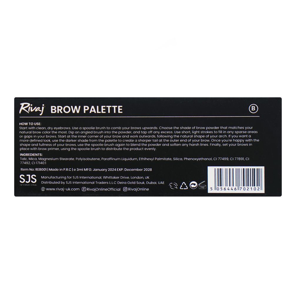 Rivaj UK 4in1 Eyebrow Palette, No. B - Image 3