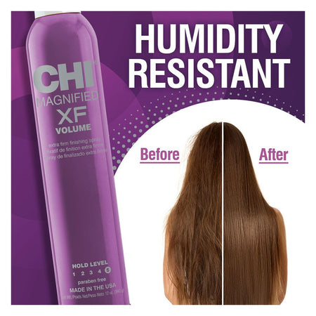 CHI Magnified Volume Hold Level 4 Finishing Spray, Paraben Free, 340g - Image 4
