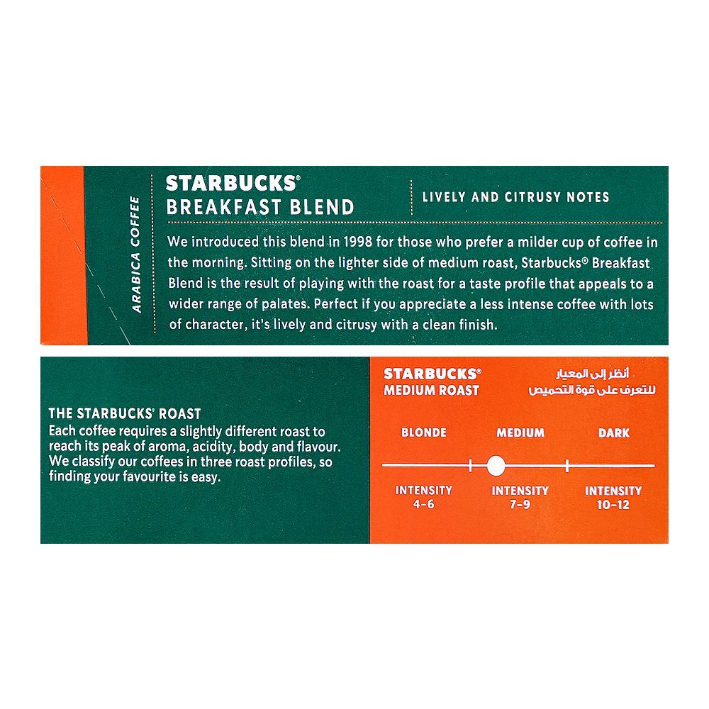 Starbucks Breakfast Blend Coffee Pods, 56g - Image 2